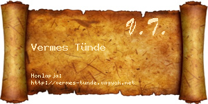 Vermes Tünde névjegykártya