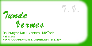 tunde vermes business card